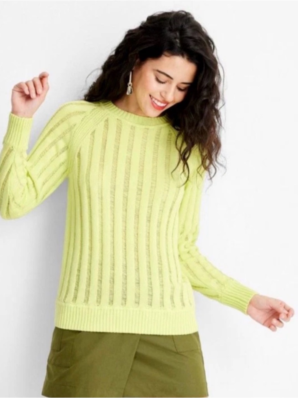 Future Collective W/ Gabriella Karefa-Johnson Slouchy Yellow Knit Sweater
